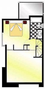 Plano de Apartamentos tipo B del Apart Hotel El Colorado