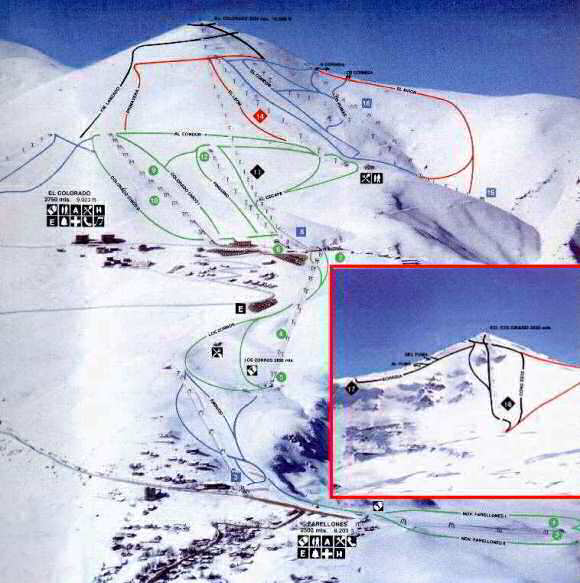 Trail Map of El Colorado Ski Center