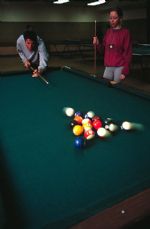 Jugando Pool en Portillo