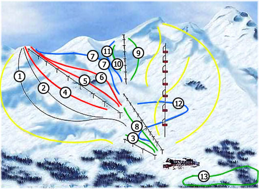 Antillanca Trail Map