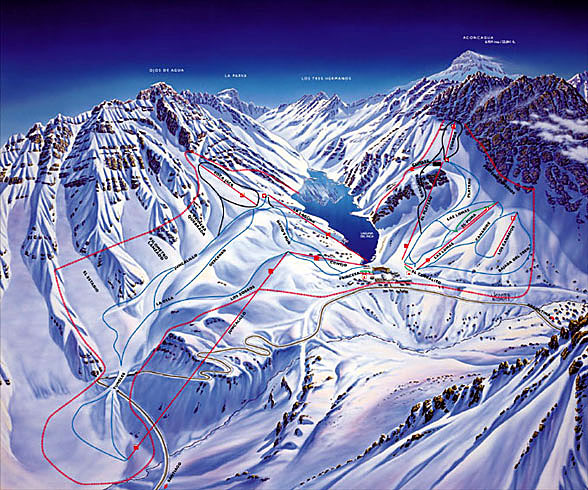 Mapa de Pistas de esquí de Portillo