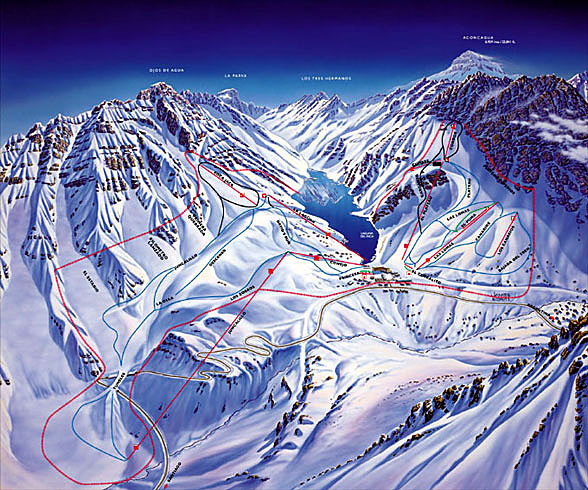 Mapa de Pistas de esquí de Portillo